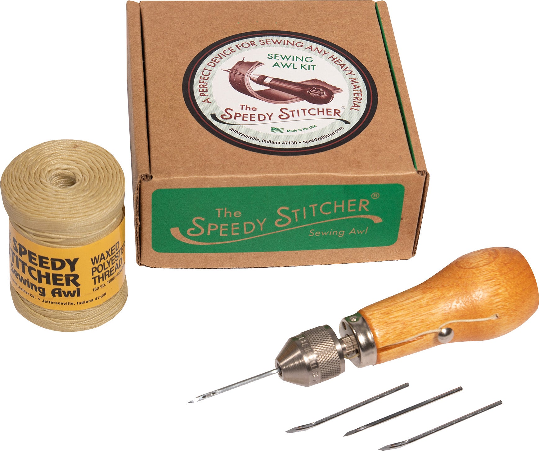 Speedy Stitcher Sewing Awl Kit in Original Box Sewing Device 