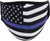 Thin Blue Line Flag Reusable 3-Layer Polyester Face Mask