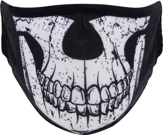 Half Skull Reusable 3-Layer Polyester Face Mask