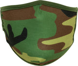 Woodland Camo Camo 3-Layer Polyester Face Mask