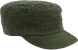 Olive Drab Women's Adjustable Vintage Fatigue Caps