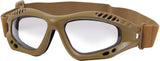Coyote Brown / Clear ANSI Rated Tactical Goggles