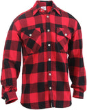 Red - Buffalo Plaid Lightweight Brawny Flannel Shirt
