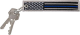 Thin Blue Line Flag Patch Keychain