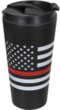 Thin Red Line Flag Travel Mug