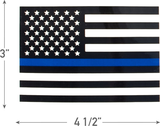 Transparent Thin Blue Line Flag Decal