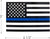 Transparent Thin Blue Line Flag Decal