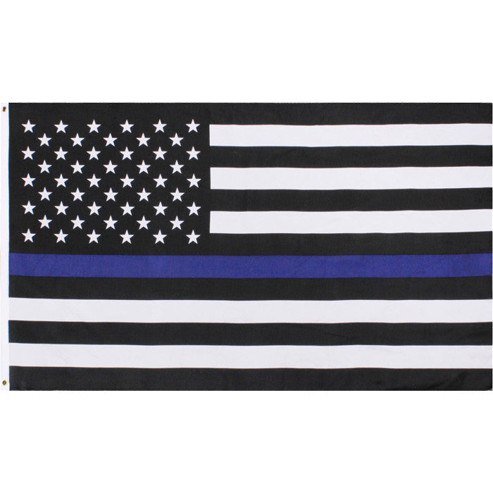 US American Flag Thin Blue Line (Support the Police) Flag 2' x 3'