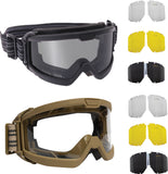 ANSI Ballistic Goggle System (Over The Glasses) Interchangeable Lenses