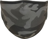 Black Camouflage  3-Layer Polyester Face Mask