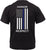 Black - Honor and Respect 2-Sided Thin Blue Line Flag T-Shirt