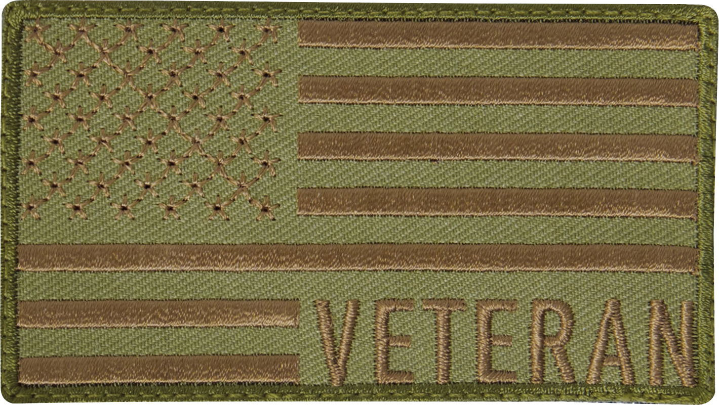 Coyote Brown - Veteran US Flag Patch