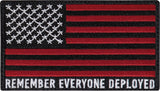 R.E.D. (Remember Everyone Deployed) Flag Patch With Hook Back