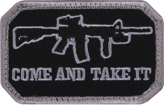 Black - Come and Take It Morale Patch Inches with Hook Back (1 7/8" x 3")