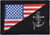 US Flag / USN Anchor Patch With Hook Back