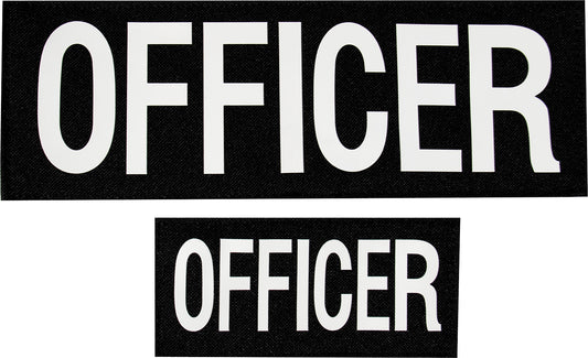 OFFICER Patches Set with Hook Back (Two Pieces, Small & Large Patches)