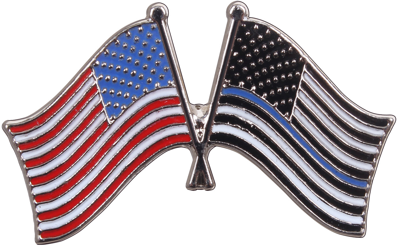Thin Blue Line US Flag Pin