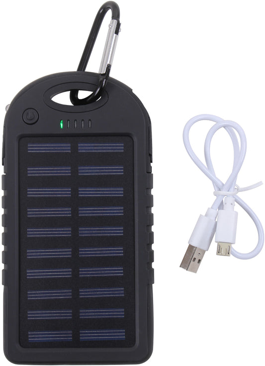 Black Waterproof Solar Power Bank