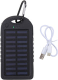 Black Waterproof Solar Power Bank