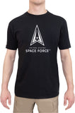 Mens Black Space Force Athletic Fit T-Shirt Athletic Short Sleeve Shirt