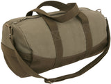 Two-Tone Canvas Duffle Bag With Brown Bottom