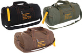 Cotton Canvas Travel Equipment Flight Carry Duffle Shoulder Bag
