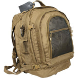 Coyote Brown - Military MOLLE Compatible Travel Backpack with Shoulder Straps