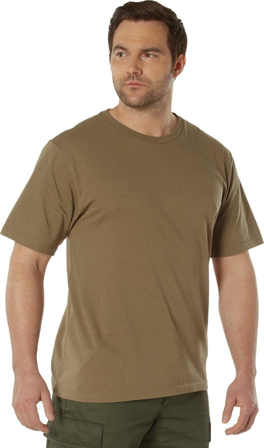 Brown - Full Comfort Fit T-Shirt Polyester Cotton Army Tee