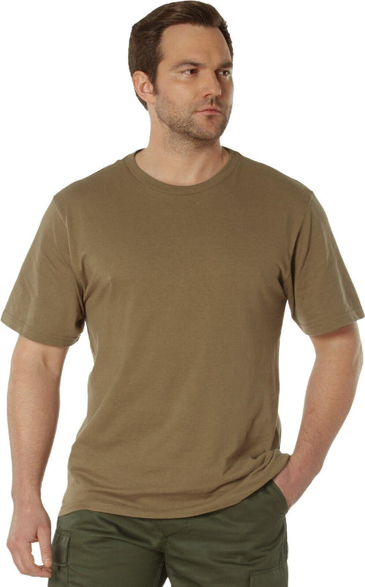Brown - Full Comfort Fit T-Shirt Polyester Cotton Army Tee