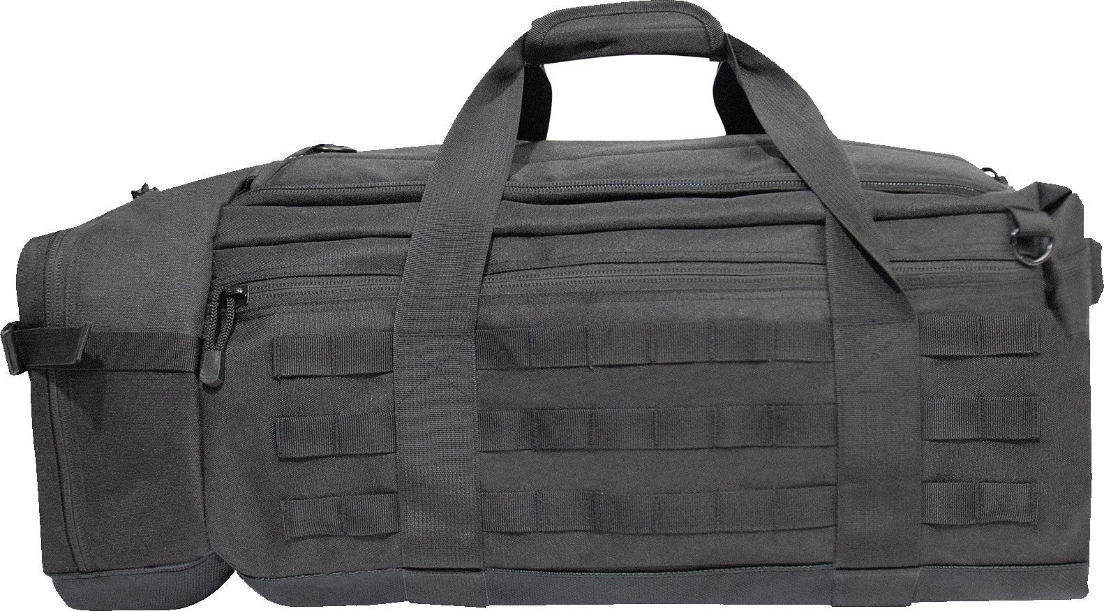 Black Tactical Defender Duffle Bag Deluxe Top Loader Gym Travel Bag