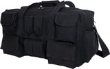 Black Canvas Pocketed Military Gear Bag