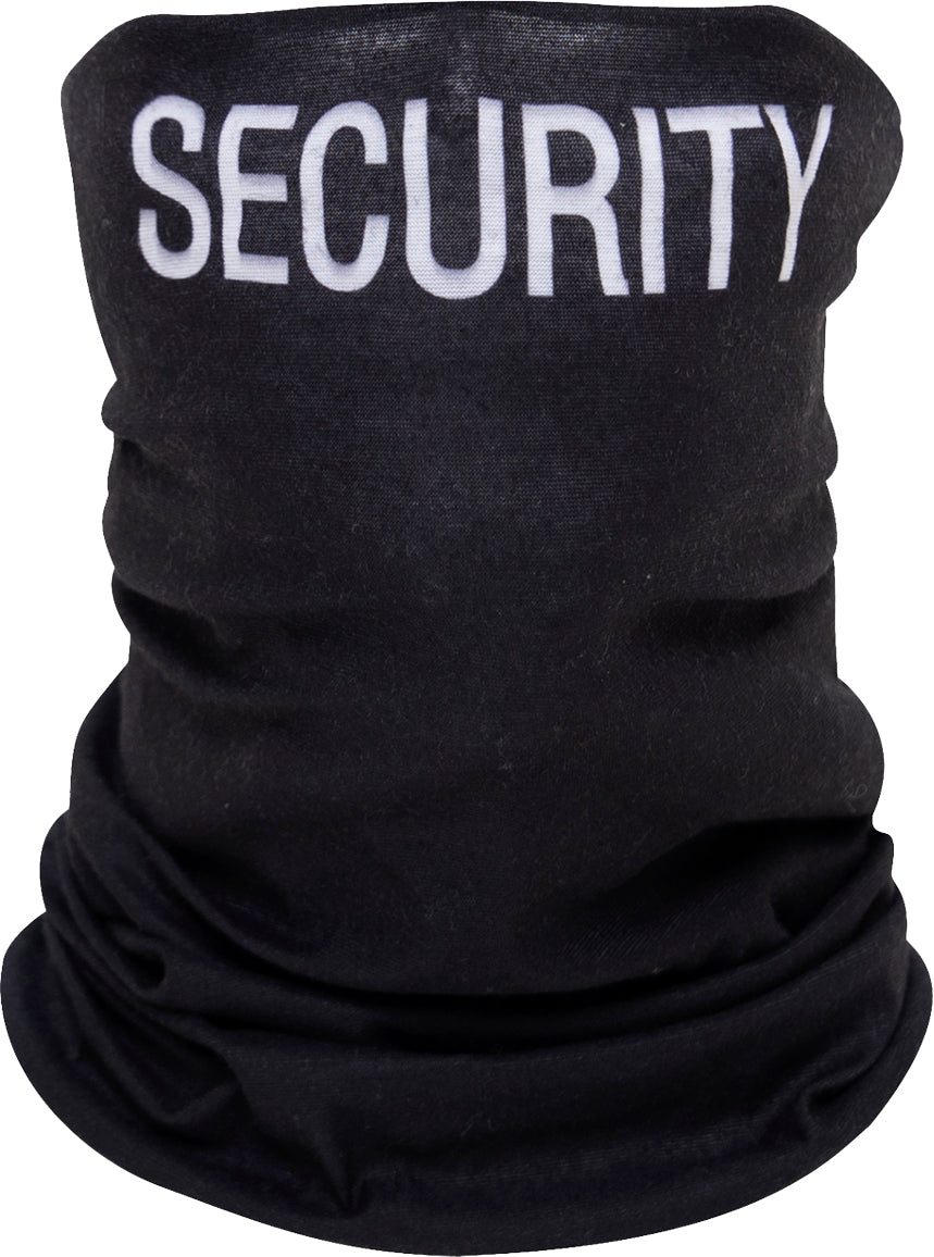 Black - SECURITY Lightweight Tactical Multi-Use Thin Neck Wrap, Polyester