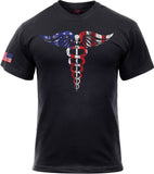 Medical Symbol (Caduceus) T-Shirt - Black