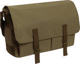 Olive Drab - Deluxe Vintage Canvas Messenger Bag