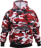 Red Camo Camo Pullover Hooded Sweatshirt