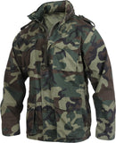 Woodland Camouflage - Lightweight Vintage Army M-65 Jacket