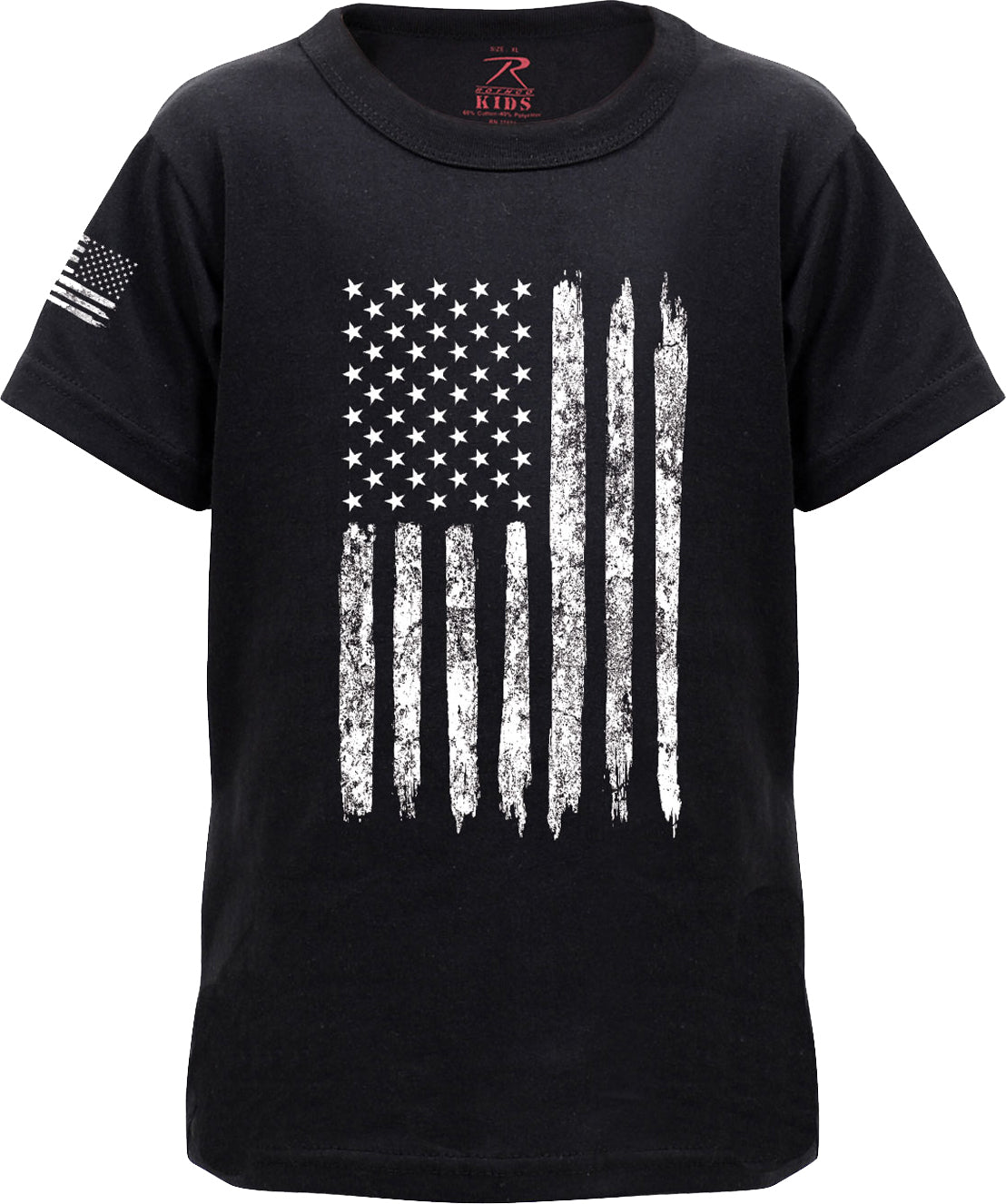Black Kids US Flag T-Shirt