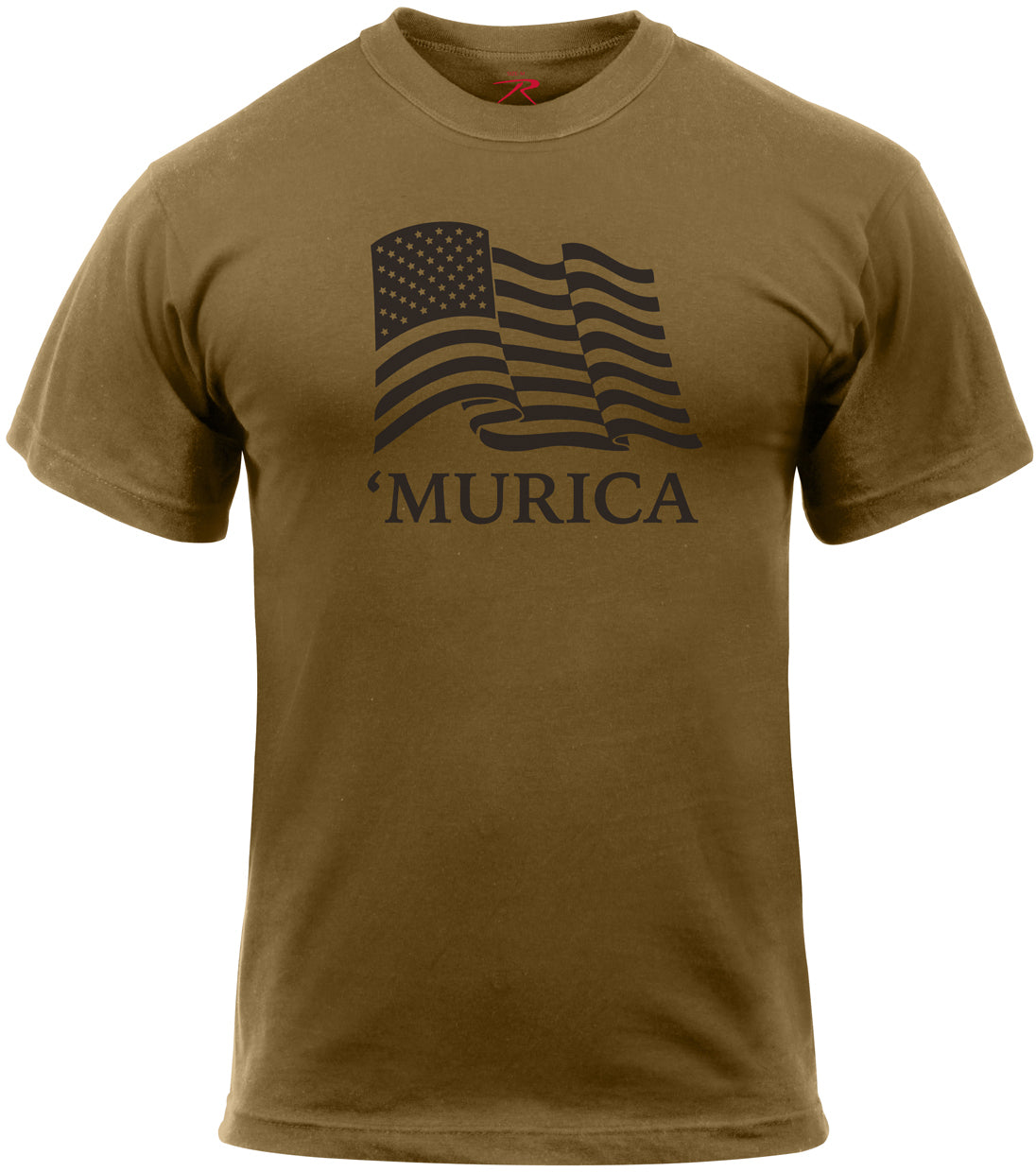 Coyote Brown - 'Murica US Flag T-Shirt