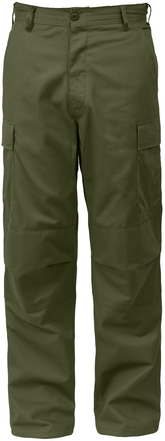 Olive Drab - Relaxed Fit Zipper Fly BDU Pants