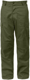 Olive Drab - Relaxed Fit Zipper Fly BDU Pants