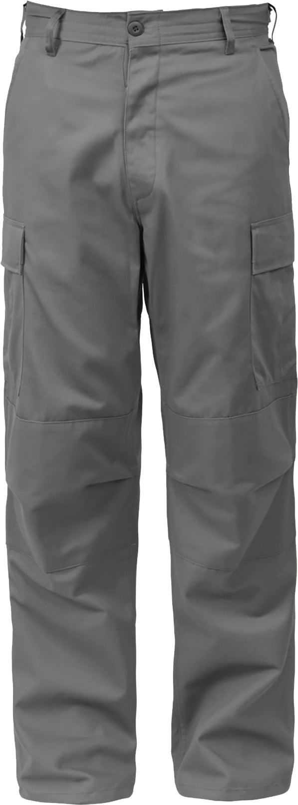 Grey - Tactical BDU Pants Cargo Fatigues - Poly/Cotton - Zipper Fly - Relaxed Fit