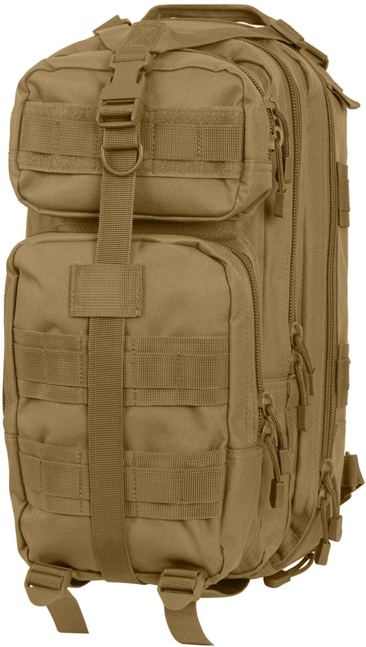 Coyote Brown Tactical Cross Body Medium Transport Sling Pack - Convertible MOLLE Backpack (17" x 10" x 9")