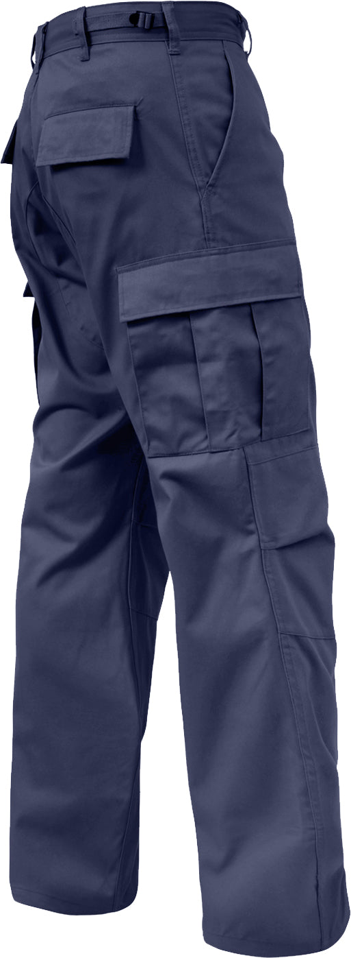 Navy Blue - Tactical BDU Pants Cargo Fatigues - Poly/Cotton - Zipper Fly - Relaxed Fit