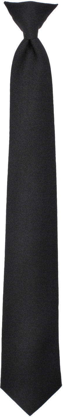 Black - Police Issue Clip-On Neckties 16"