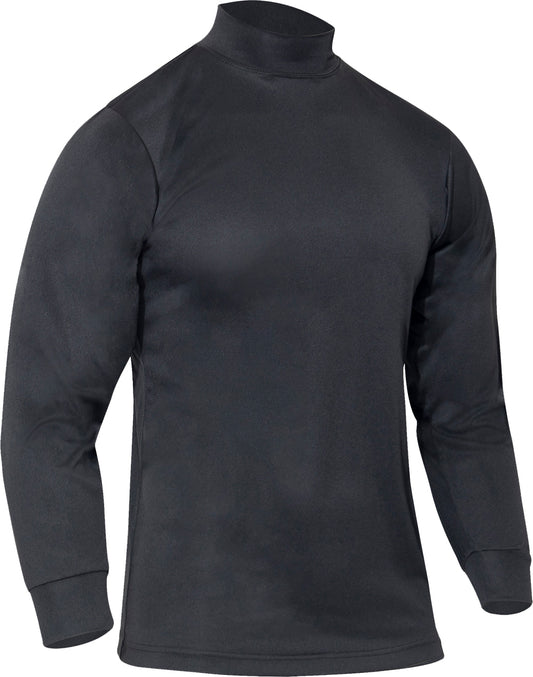 Black - Moisture Wicking Mock Turtleneck