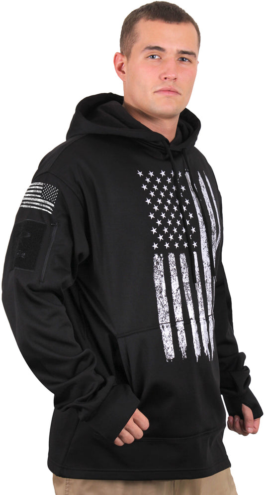 Black - U.S. Flag Concealed Carry Hoodie