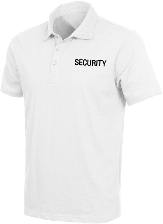 White - Moisture Wicking Security Polo Shirt