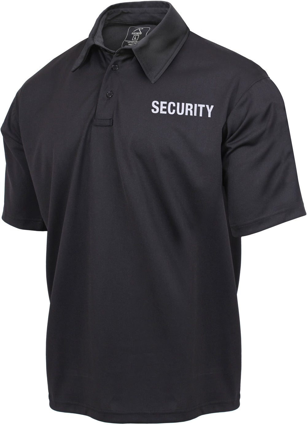Black - SECURITY Moisture Wicking Golf Shirt