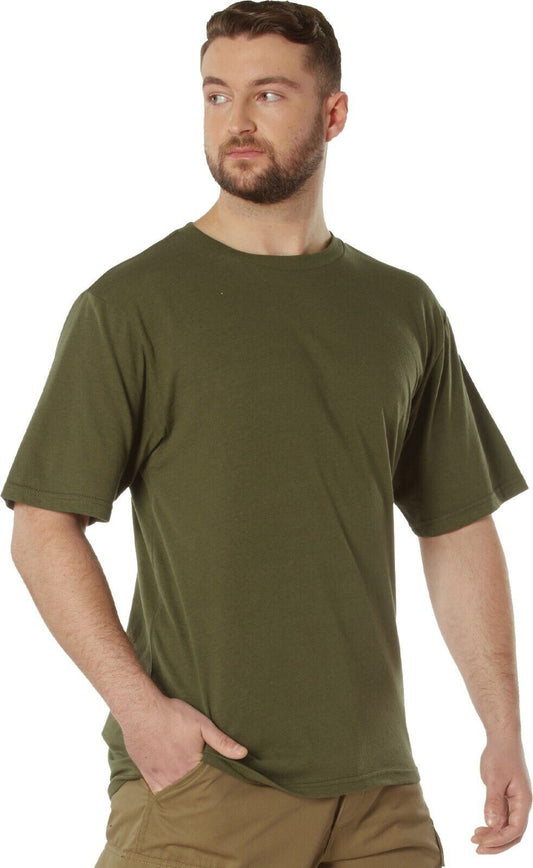 Olive Drab - Full Comfort Fit T-Shirt Polyester Cotton Army Tee