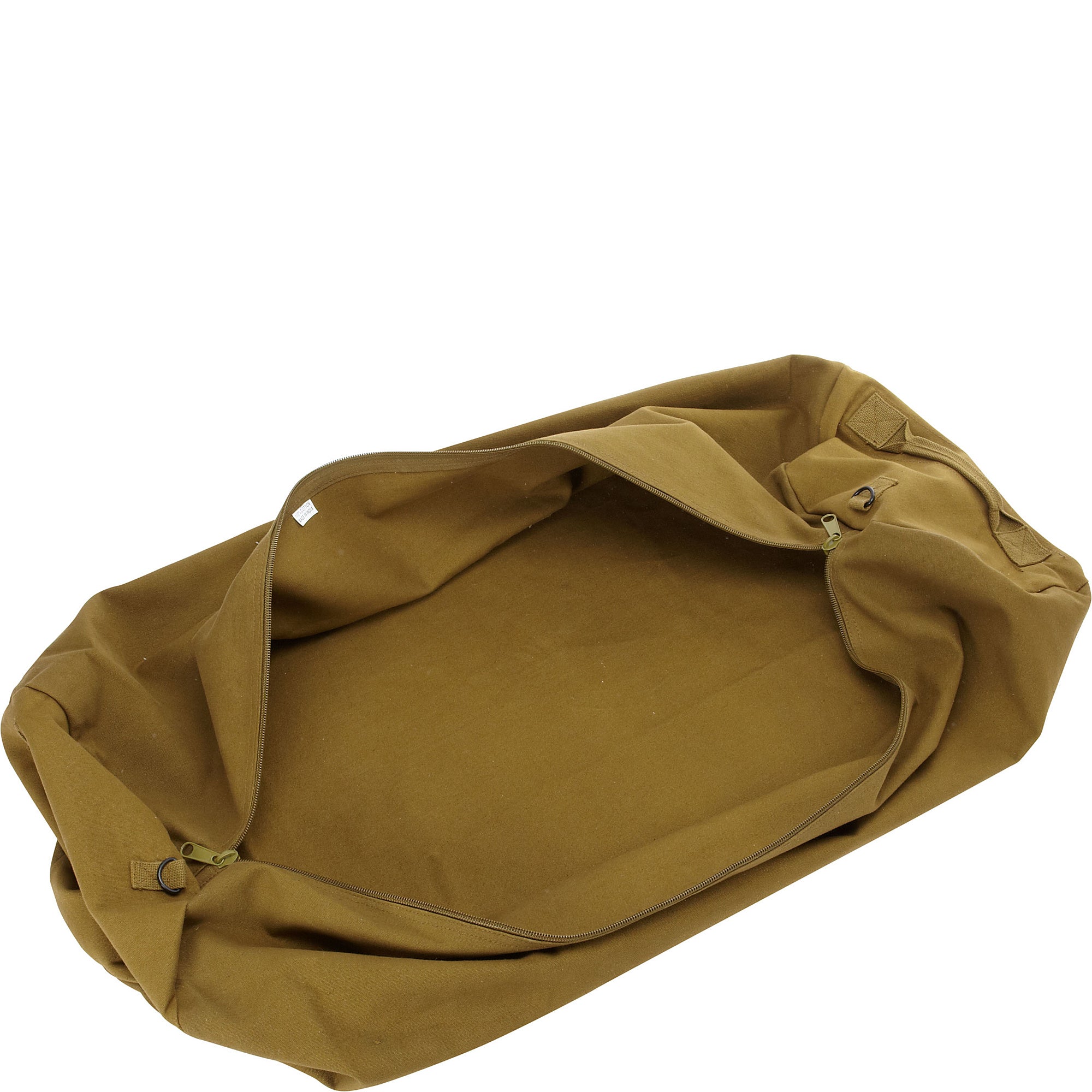 Coyote Brown - Military GI Style Double Strap Duffle Bag 22 in. x 38 in. -  Cotton Canvas - Galaxy Army Navy